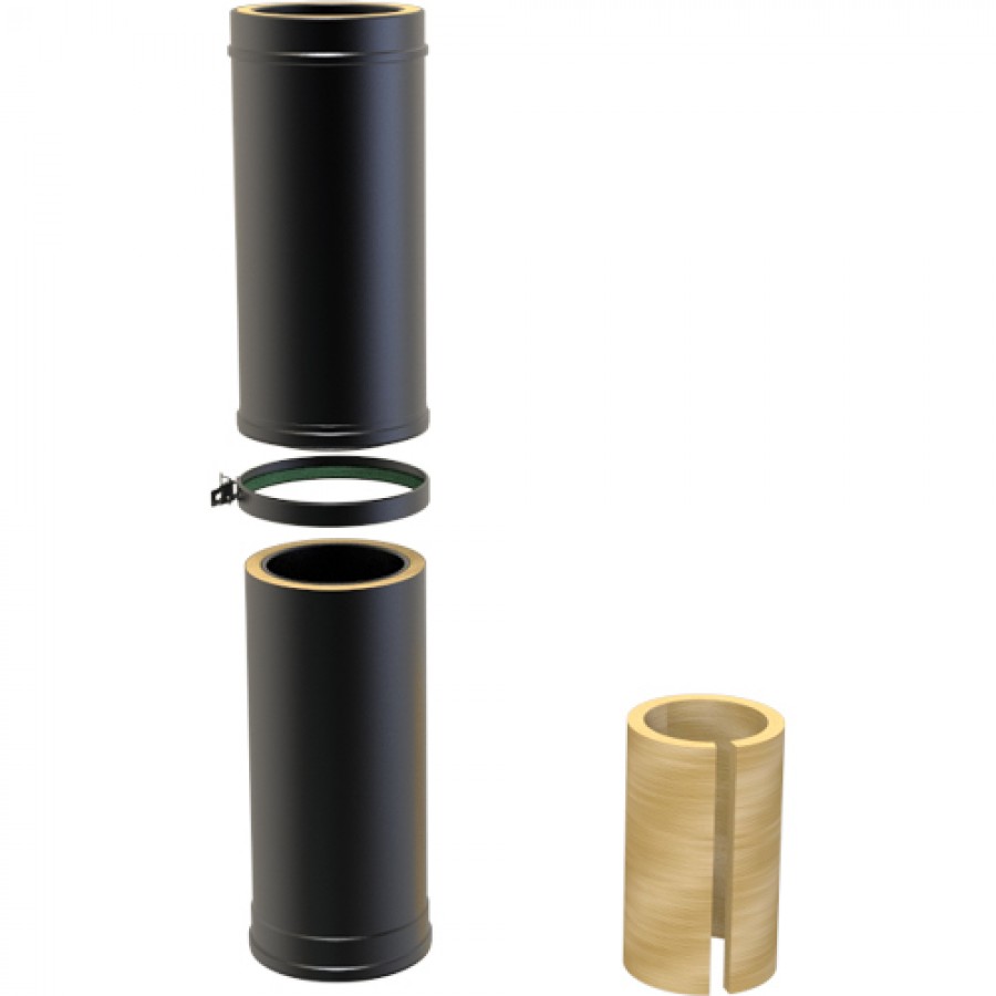 Twin Wall Adjustable Pipe Mm Dia Mm Black